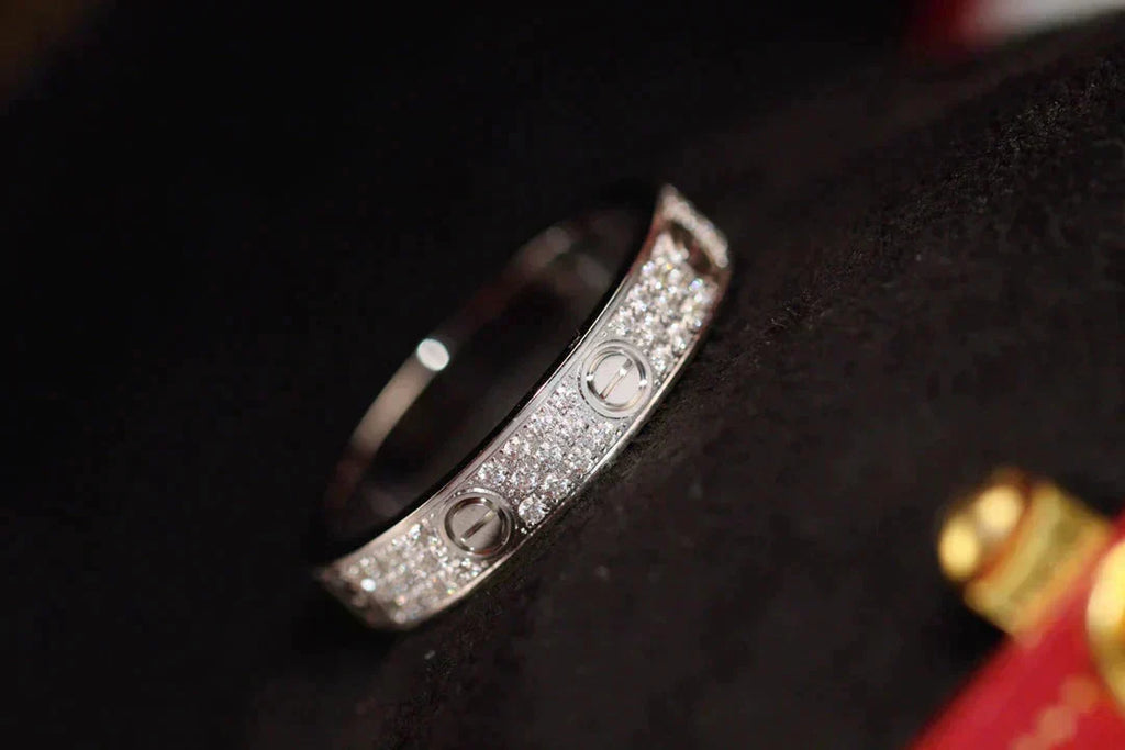 CARTIER LOVE RING 3.6MM DIAMOND PAVED