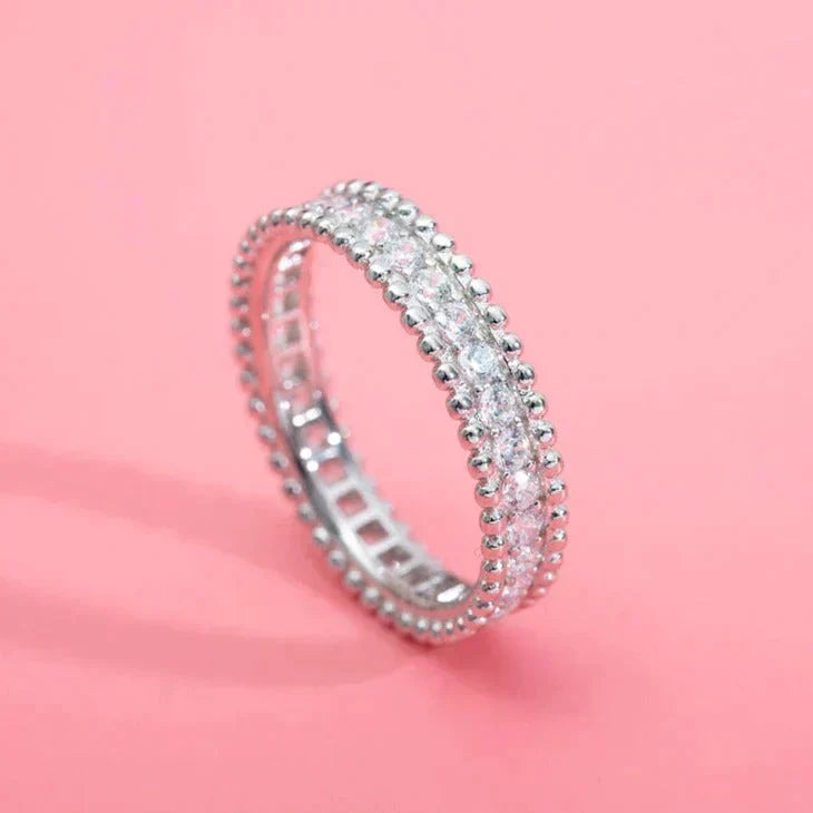 VCA PERLEE DIAMOND SILVER RING