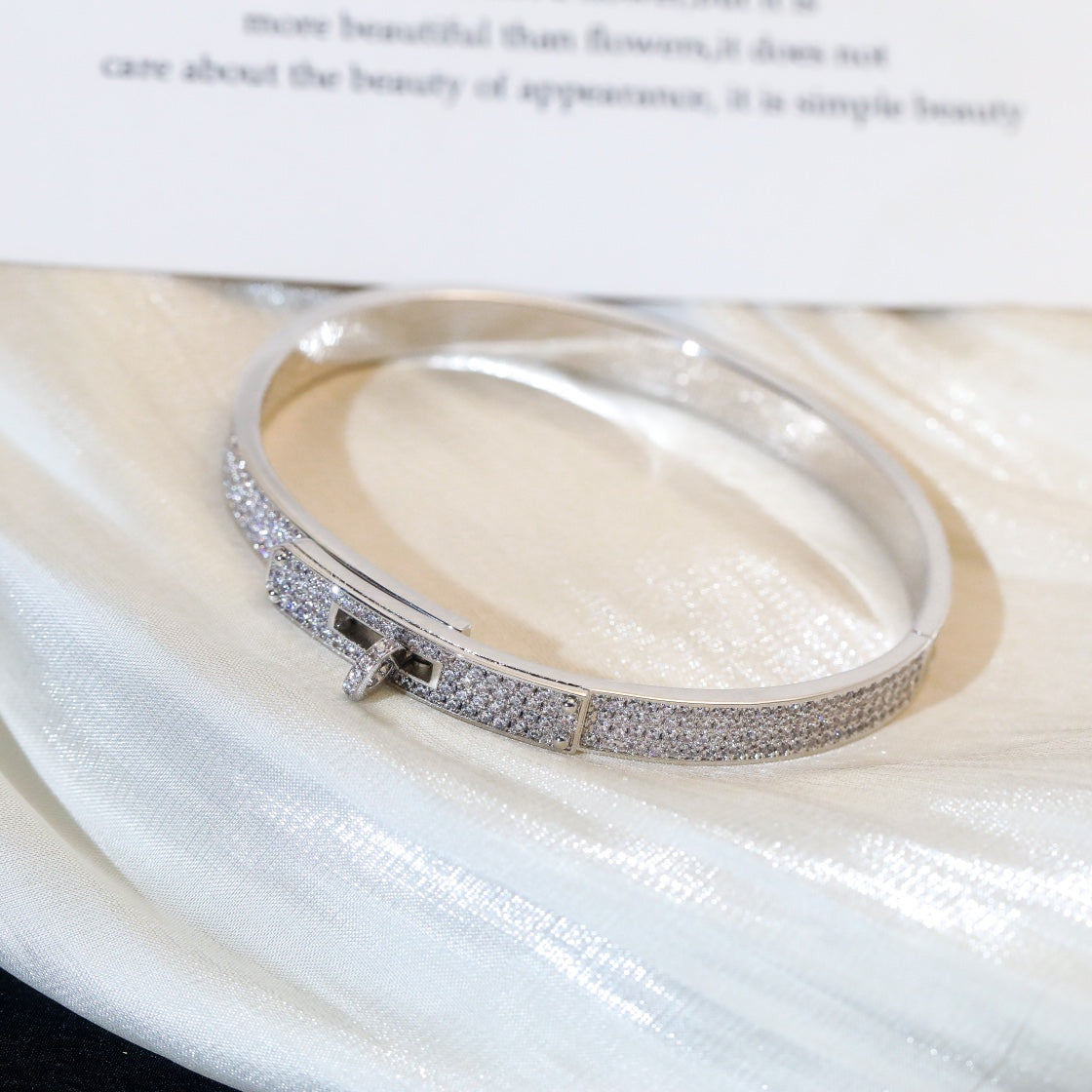 HERMES KELLY BRACELET DIAMOND PAVED