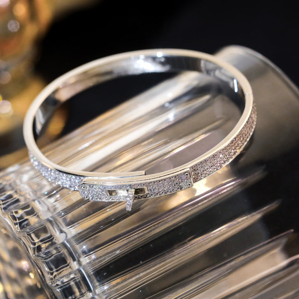 HERMES KELLY BRACELET DIAMOND PAVED