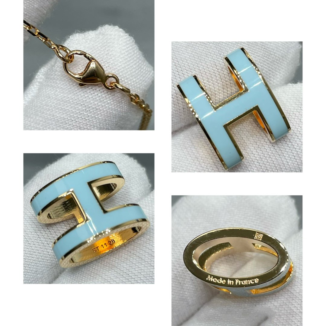 HERMES POP H SKY BLUE NECKLACE
