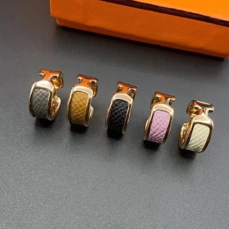 HERMES OLYMPE PINK GOLD RING