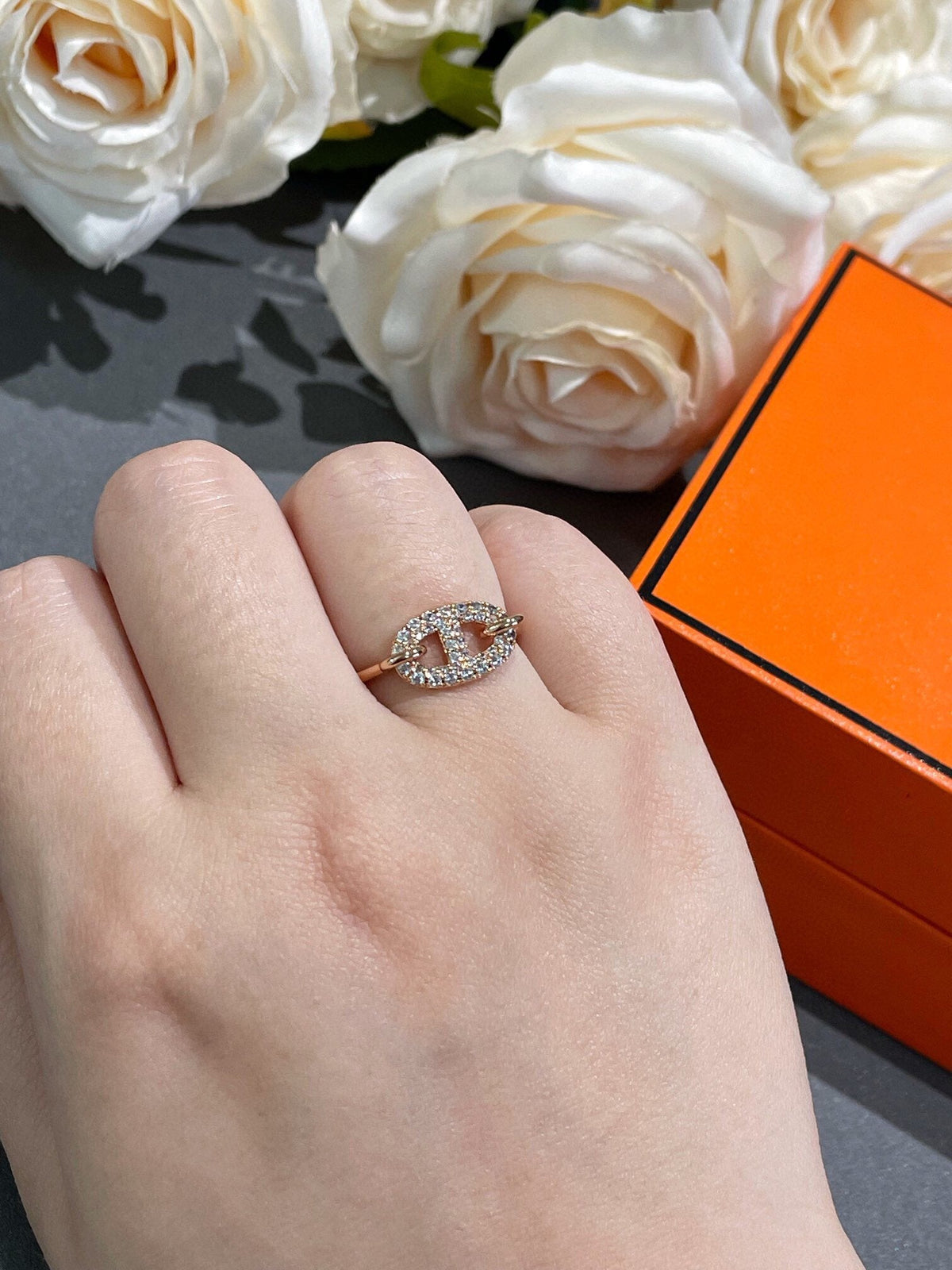 HERMES RONDE SMALL DIAMOND RING