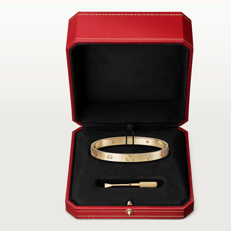 CARTIER LOVE BRACELET 6.1MM 4 DIAMONDS