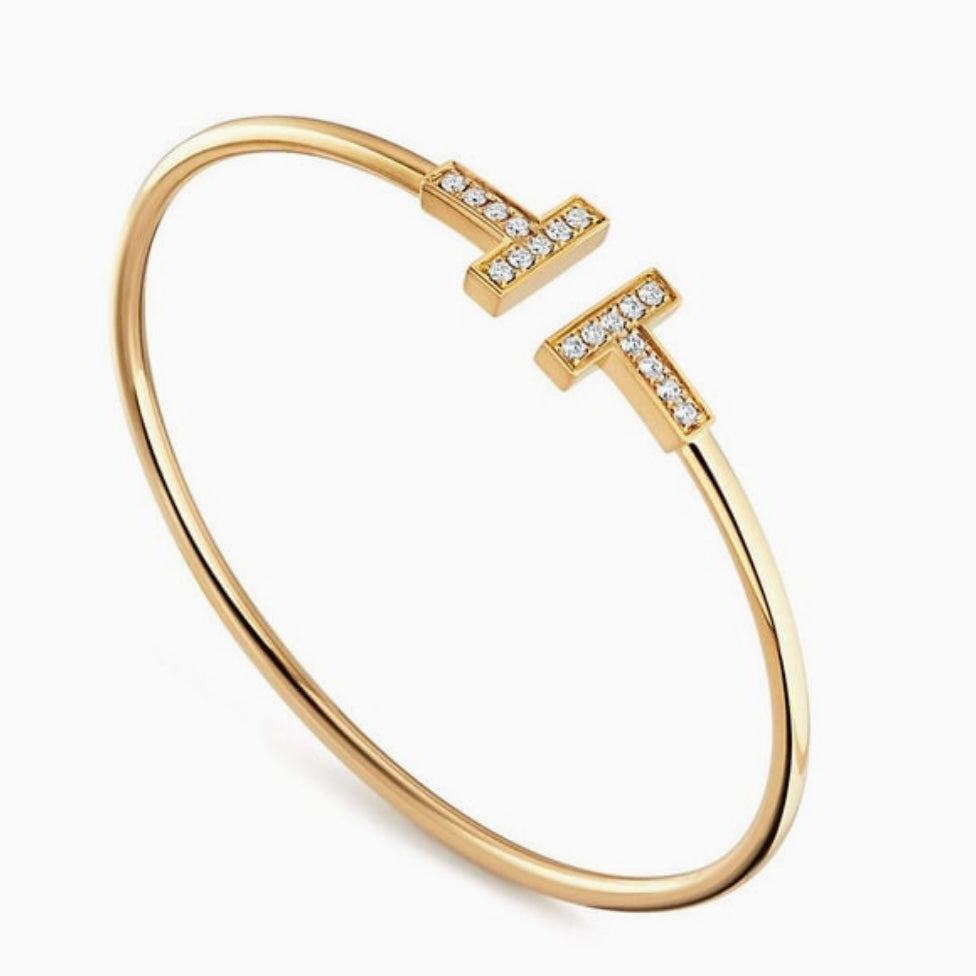 Tiffany T Diamond Wire Bracelet