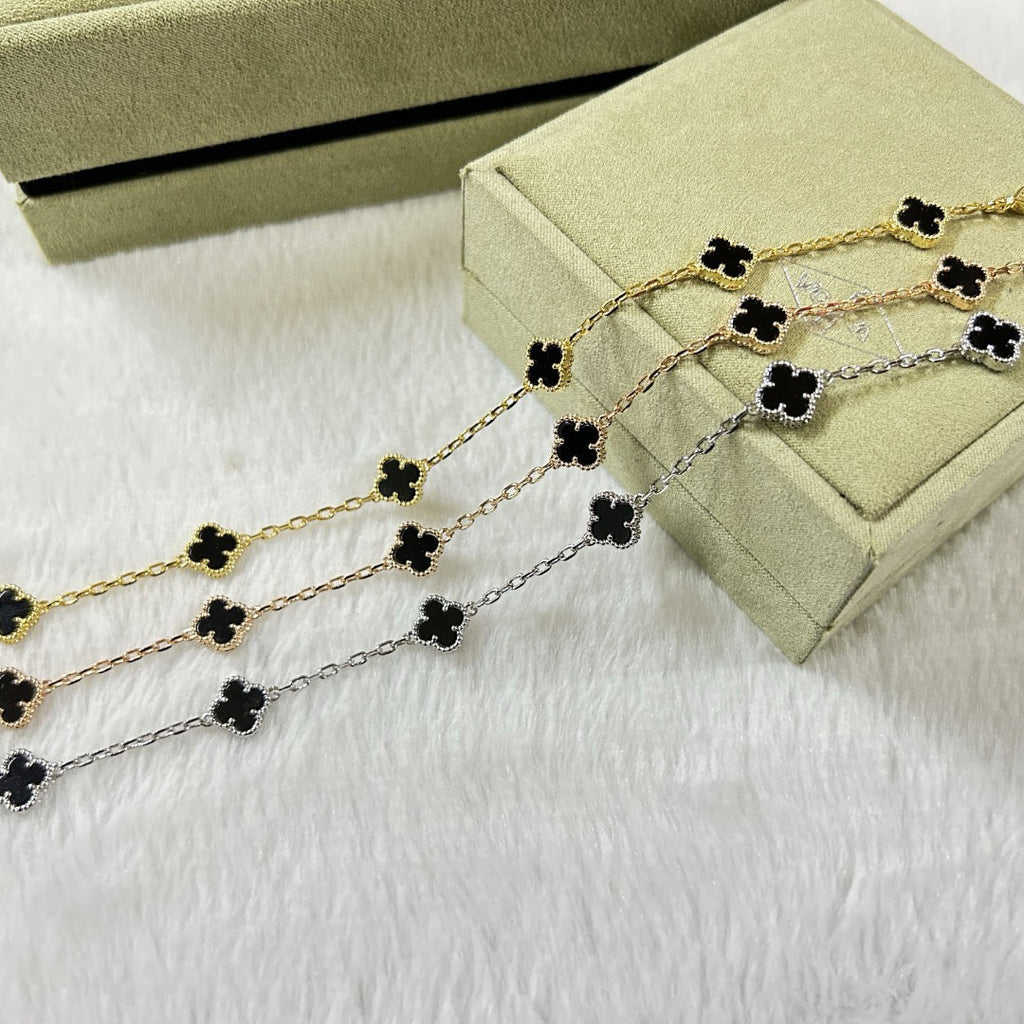 VCA CLOVER 6 MOTIF ONYXS BRACELET