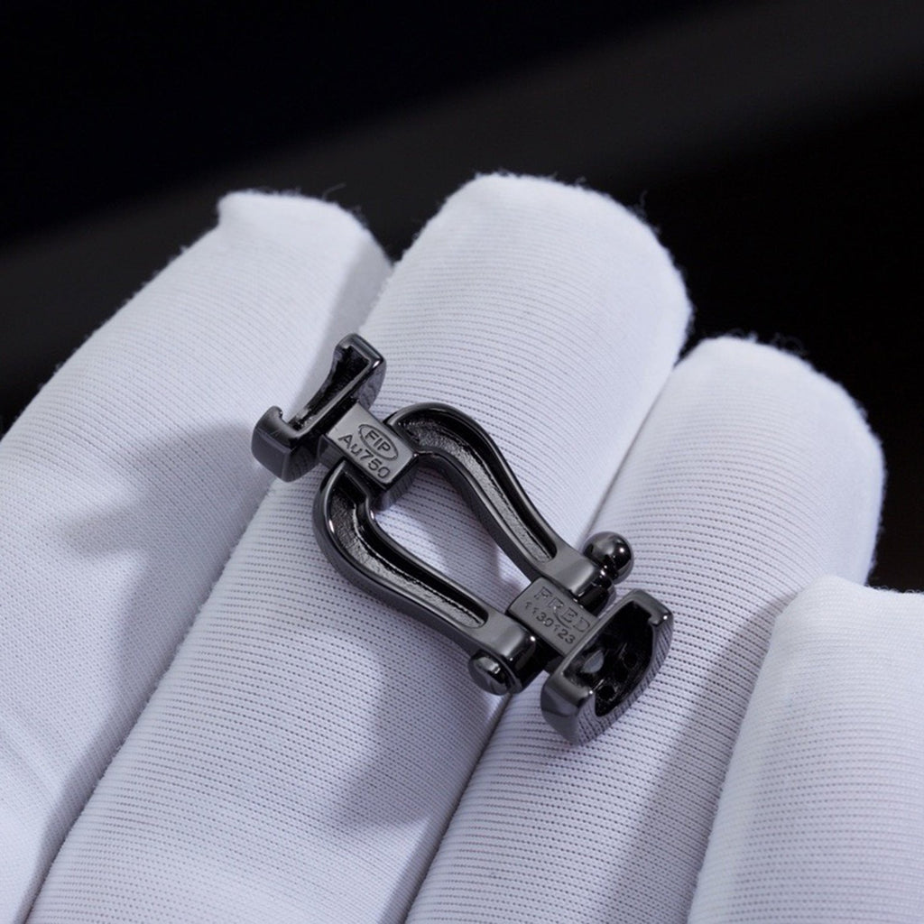 FRED FORCE LARGE SERIES HORSESHOE BLACK SAMURAI BRACELET