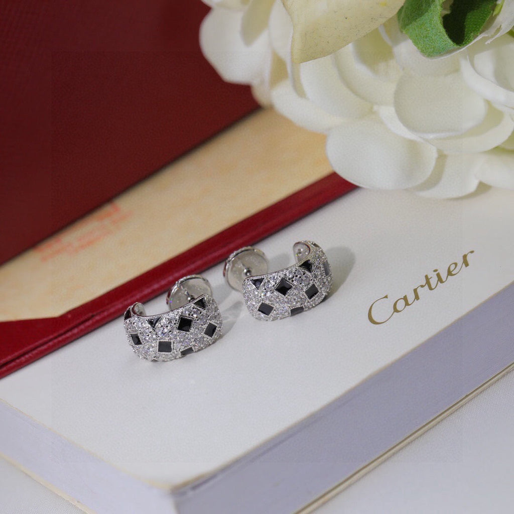 CARTIER PANTHERE EARRINGS DIAMONDS
