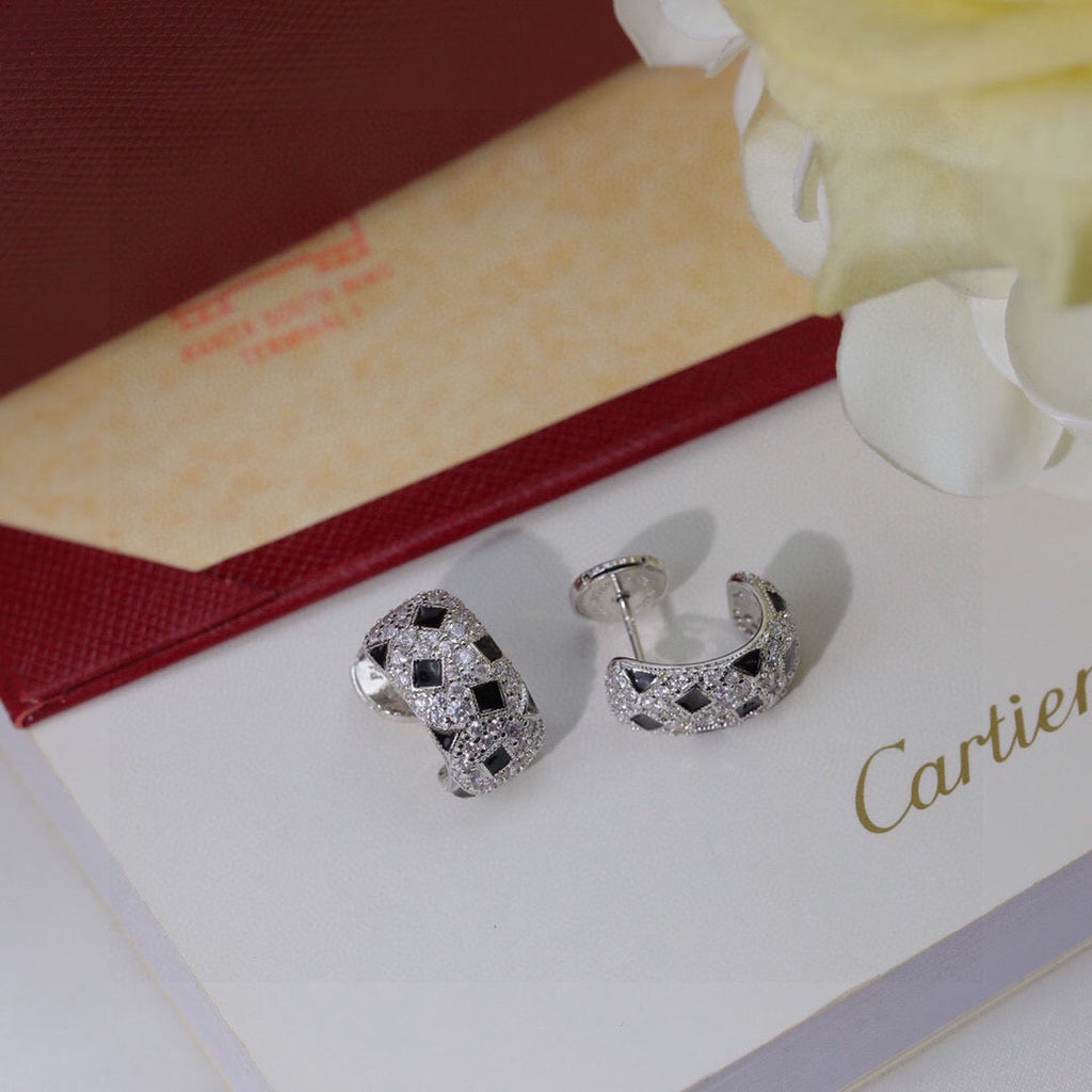 CARTIER PANTHERE EARRINGS DIAMONDS