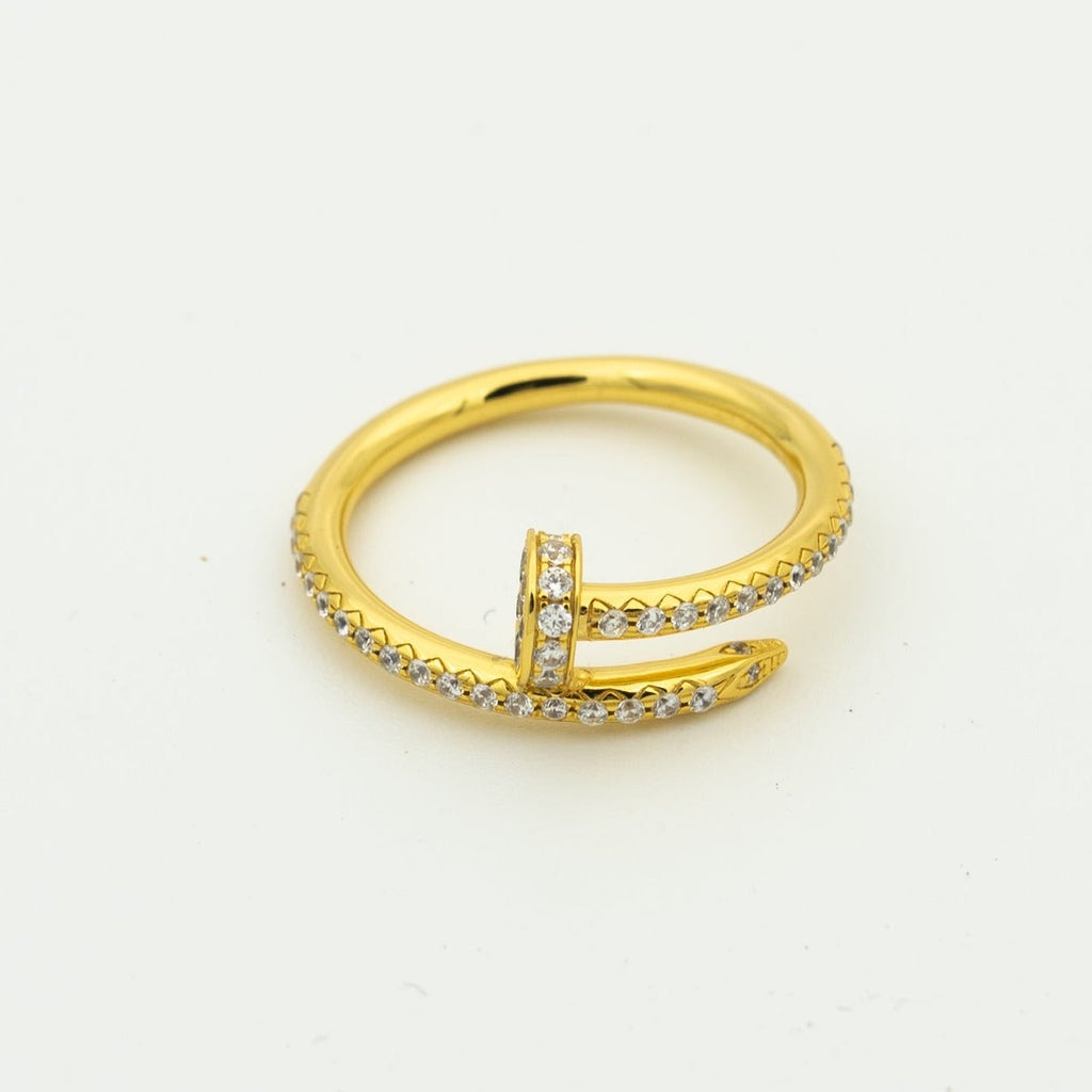 CARTIER JUSTE RING 1.8MM GOLD DIAMONDS