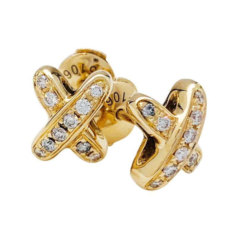 CHAUMET JEUX DE GOLD DIAMOND EARRINGS