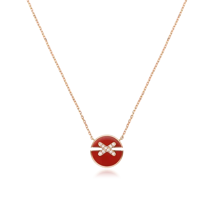 CHAUMET JEUX DE ROSE GOLD DIAMOND NECKLACE