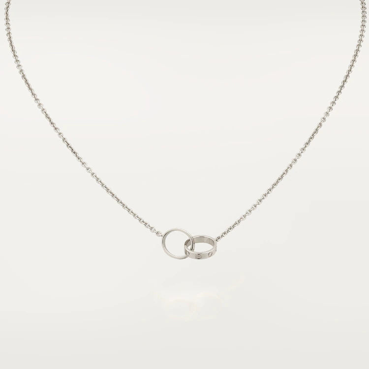 CARTIER LOVE NECKLACE PINK GOLD AND SILVER