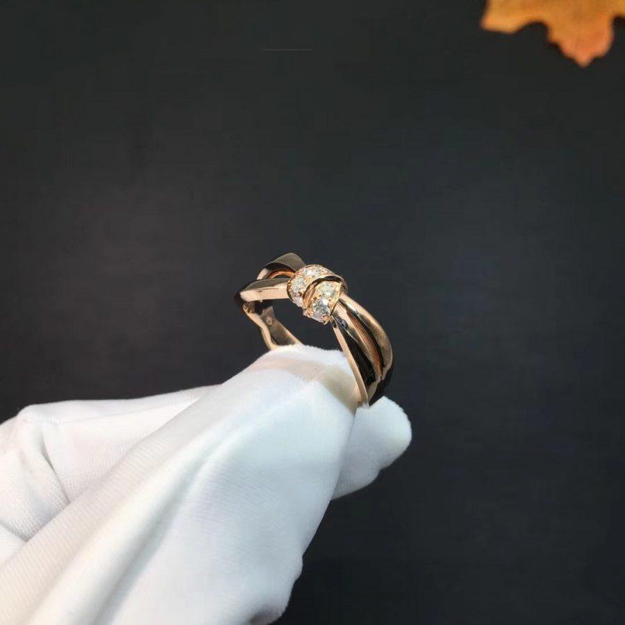 CHAUMET LIENS RING PINK GOLD DIAMOND