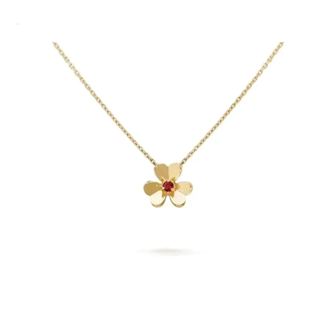 VCA FRIVOLE GOLD FLOWER NECKLACE